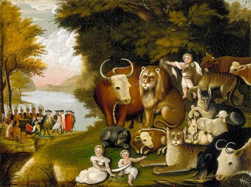 The Peaceable Kingdom, about 1833