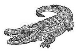Image result for crocodile line art