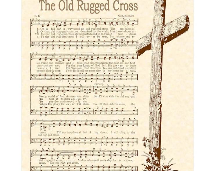 A cross with music notes and a cross on it



Description automatically generated