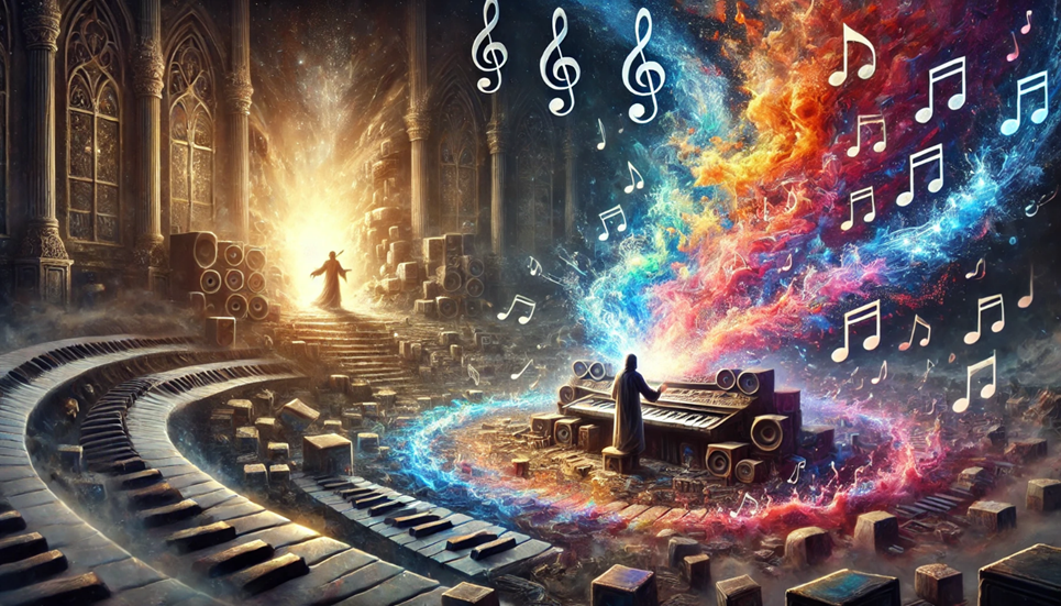 A person playing a piano



Description automatically generated