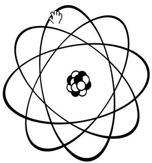 A black and white image of a atom



AI-generated content may be incorrect.