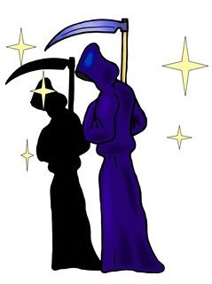 A cartoon of two people wearing blue robes



AI-generated content may be incorrect.