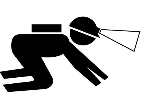 A black and white pictogram of a person with a nose sticking out



AI-generated content may be incorrect.